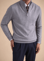 Men’s Quarter-Zip Mock Neck Sweater – Slim Fit Anti-Pilling Knit Pullover
