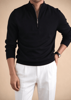 Men’s Quarter-Zip Mock Neck Sweater – Slim Fit Anti-Pilling Knit Pullover