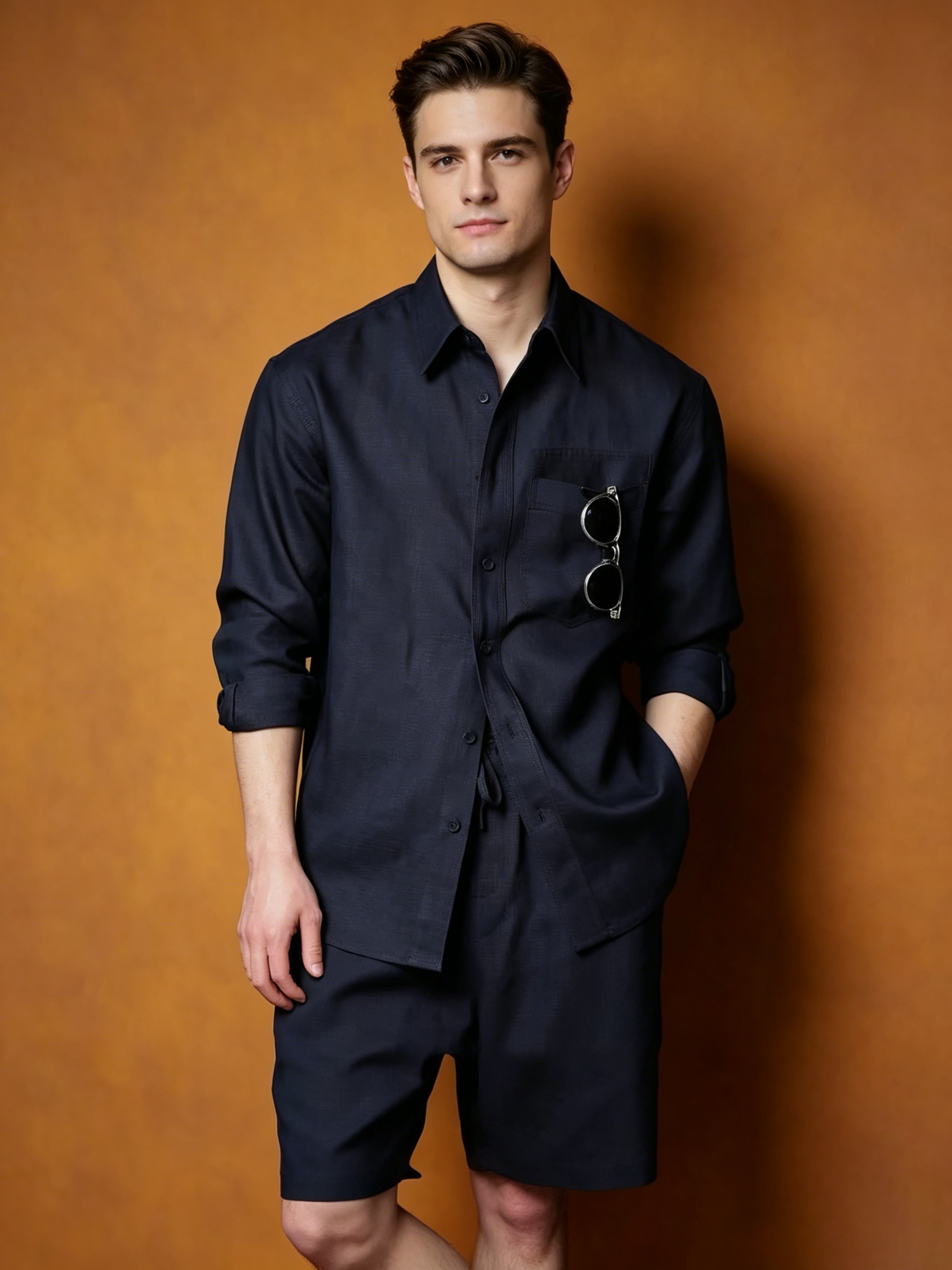 Men's Commuter Breathable Comfortable Shirt + Shorts Set