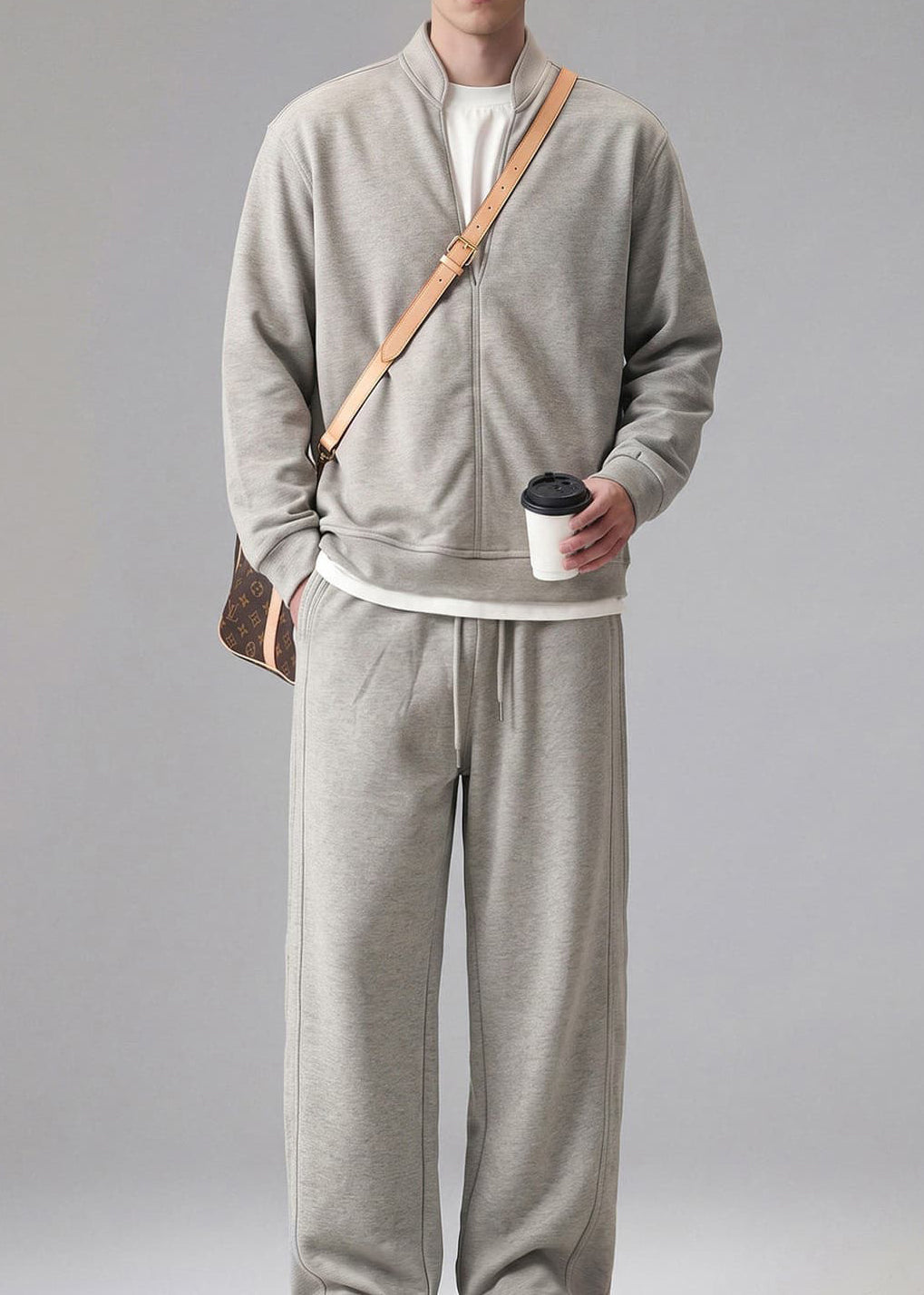 Men’s Bordeaux Tracksuit Set | Old Money Sweatshirt & Pants
