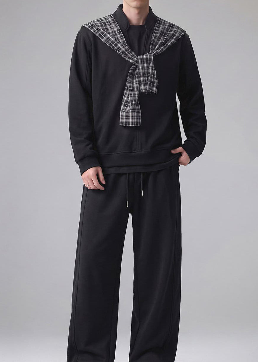 Men’s Bordeaux Tracksuit Set | Old Money Sweatshirt & Pants