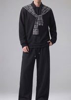 Men’s Bordeaux Tracksuit Set | Old Money Sweatshirt & Pants