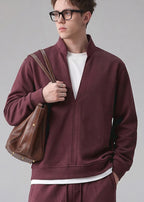 Men’s Bordeaux Tracksuit Set | Old Money Sweatshirt & Pants