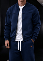 Men's Fleece-Lined Zip-Up Jacket and Jogger Pants Set