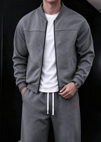 Men's Fleece-Lined Zip-Up Jacket and Jogger Pants Set