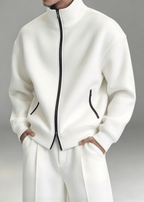 Men's Minimalist Stand-Collar Zip Jacket