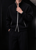 Men's Minimalist Stand-Collar Zip Jacket