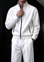 Men's Minimalist Stand-Collar Zip Jacket