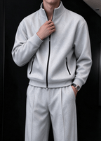 Men's Minimalist Stand-Collar Zip Jacket