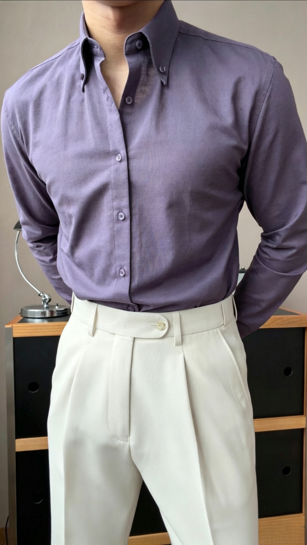 Premium Cotton Linen Button-Down Shirt - Men's Summer Old Money Aesthetic Casual Long Sleeve Shirt