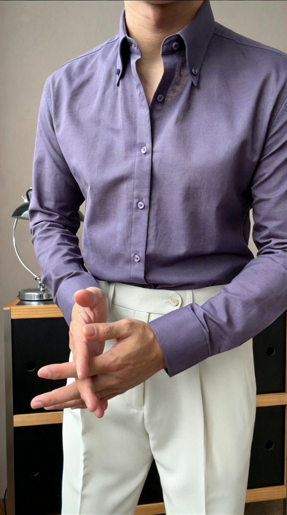 Premium Cotton Linen Button-Down Shirt - Men's Summer Old Money Aesthetic Casual Long Sleeve Shirt